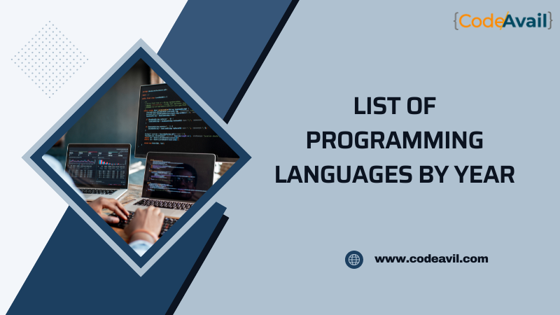 List of Programming Languages by Year
